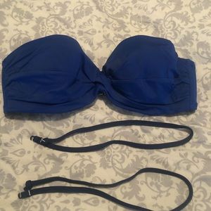 Victoria’s Secret Medium Blue Bandeau Bikini Top with straps